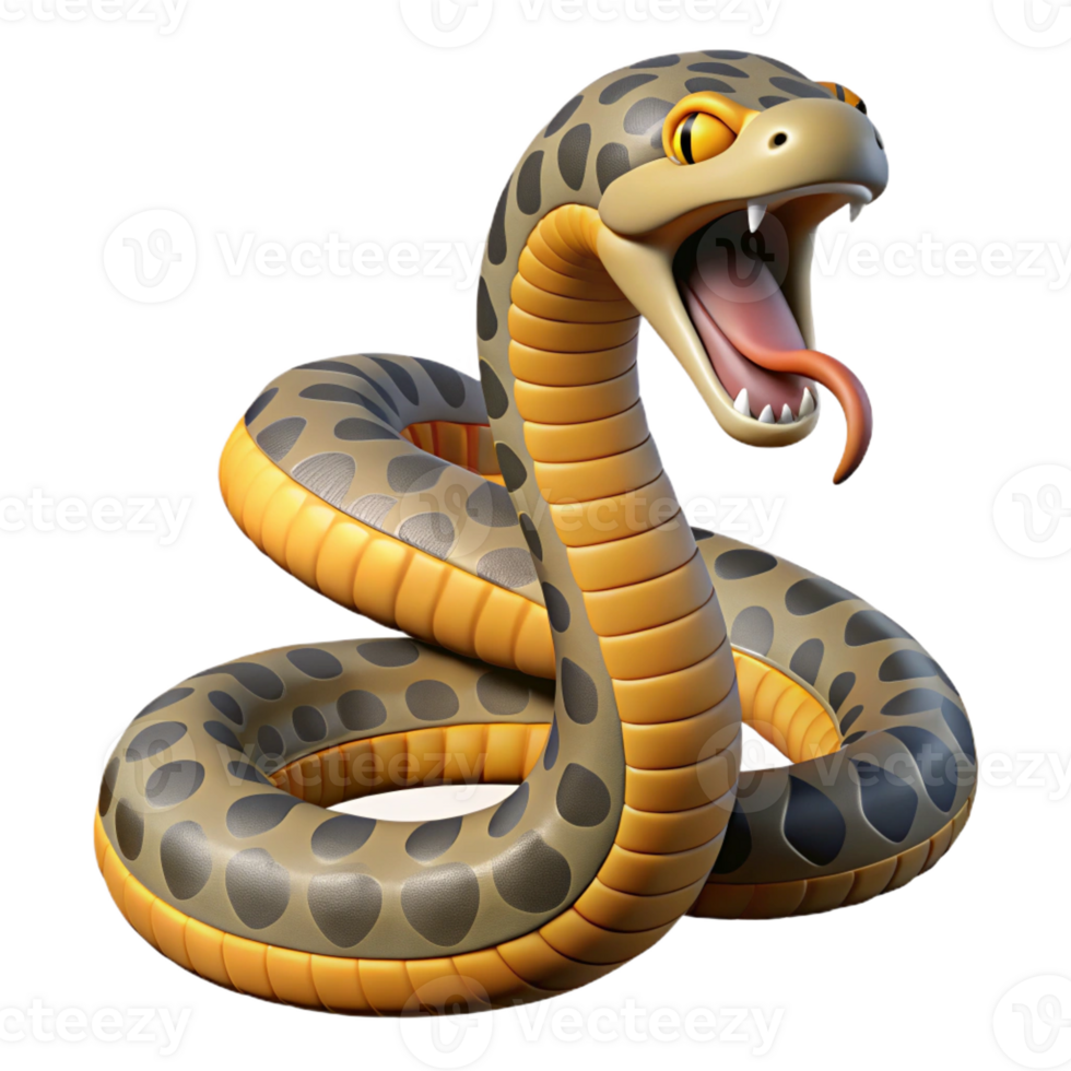 beautiful contemporary A hissing rattlesnake high quality png