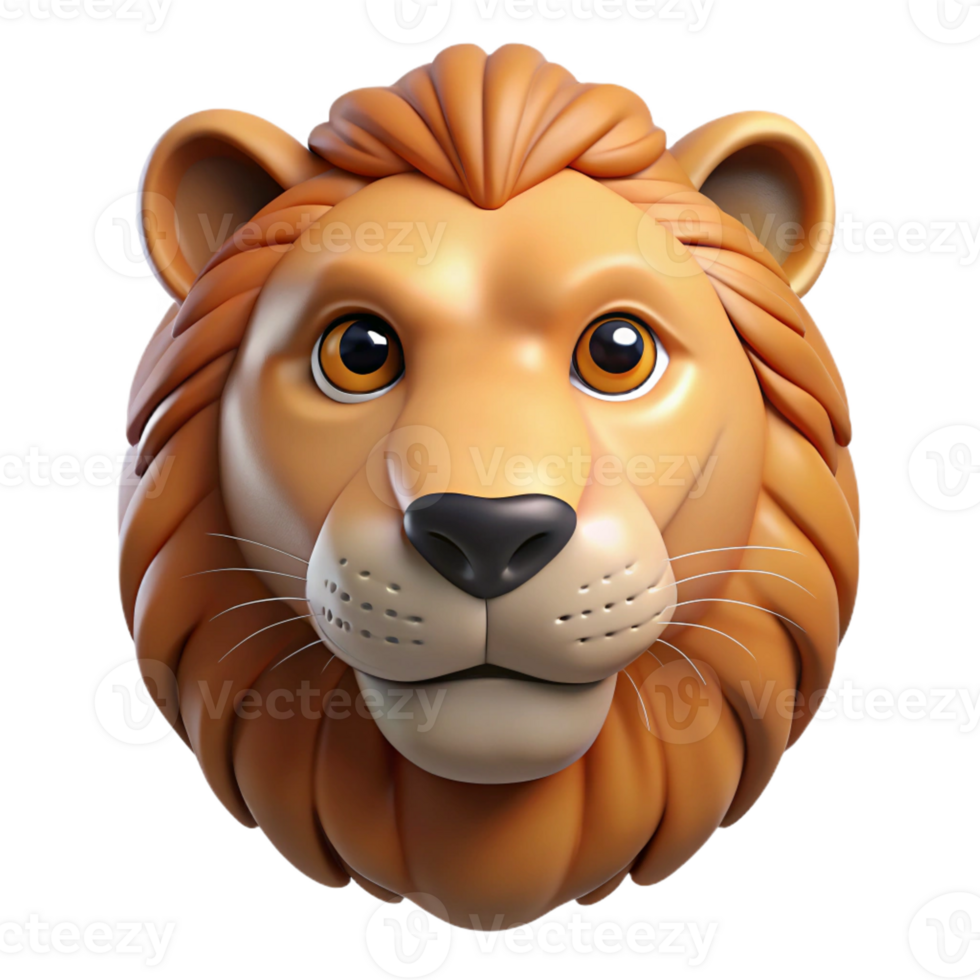 elegant modern A close-up of a lion's face high resolution png