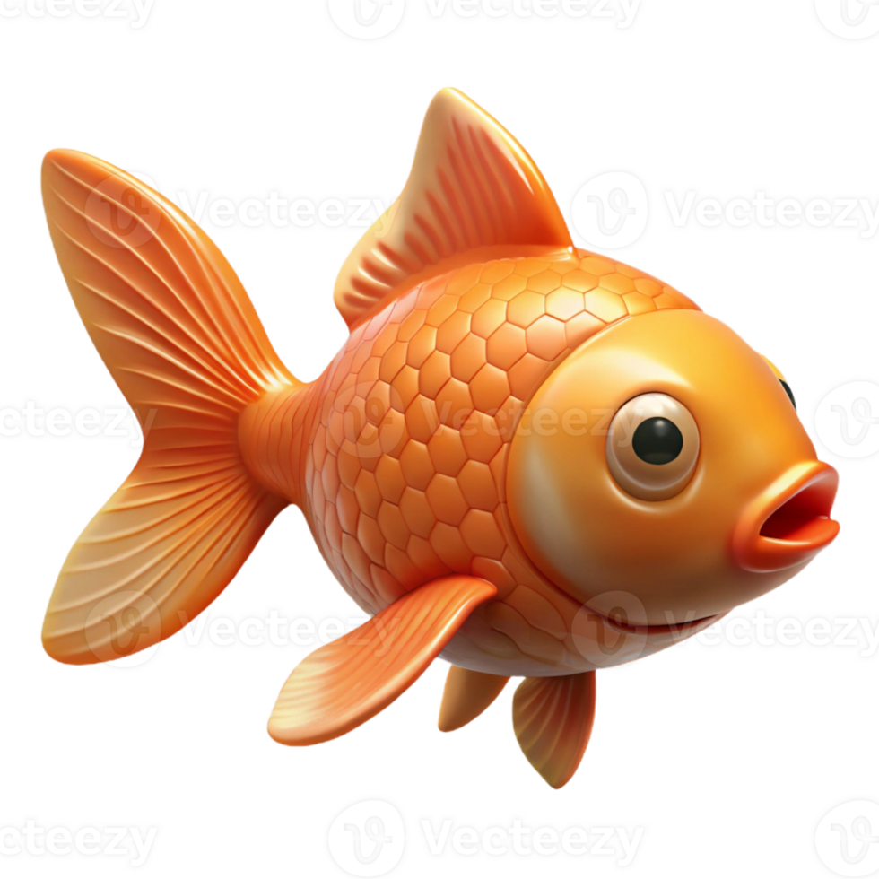 dramatic rustic A goldfish swimming detailed png