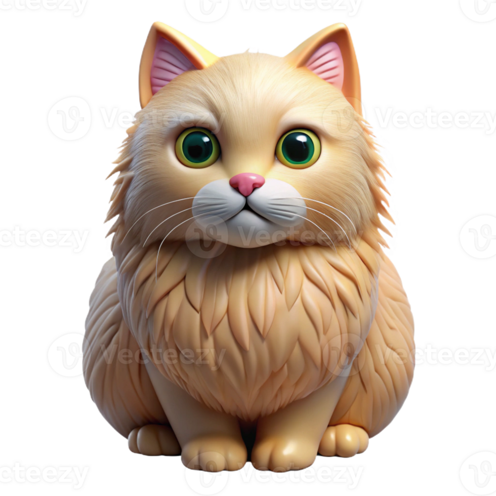 vibrant contemporary A Persian cat with a flat face original png