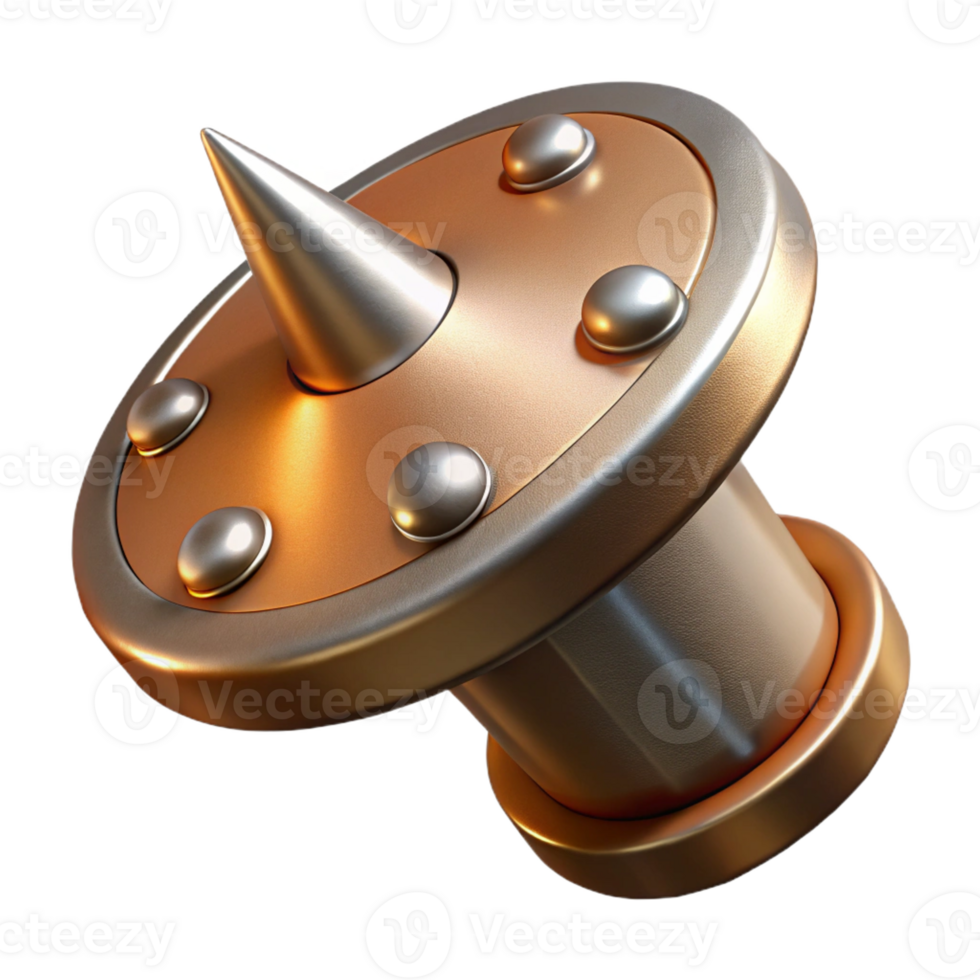 stunning minimalist Steampunk rivet with a large, flat head and a textured finish high resolution png