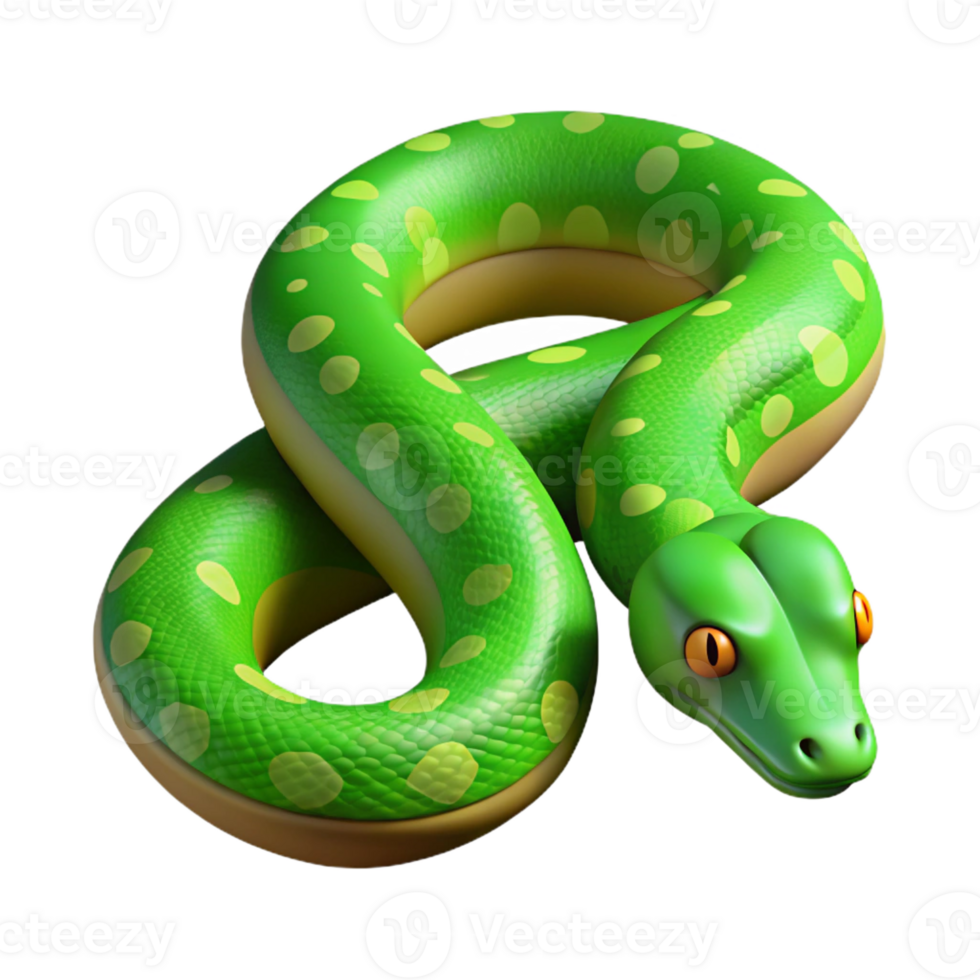 extraordinary minimalist A slithering green tree python exclusive png