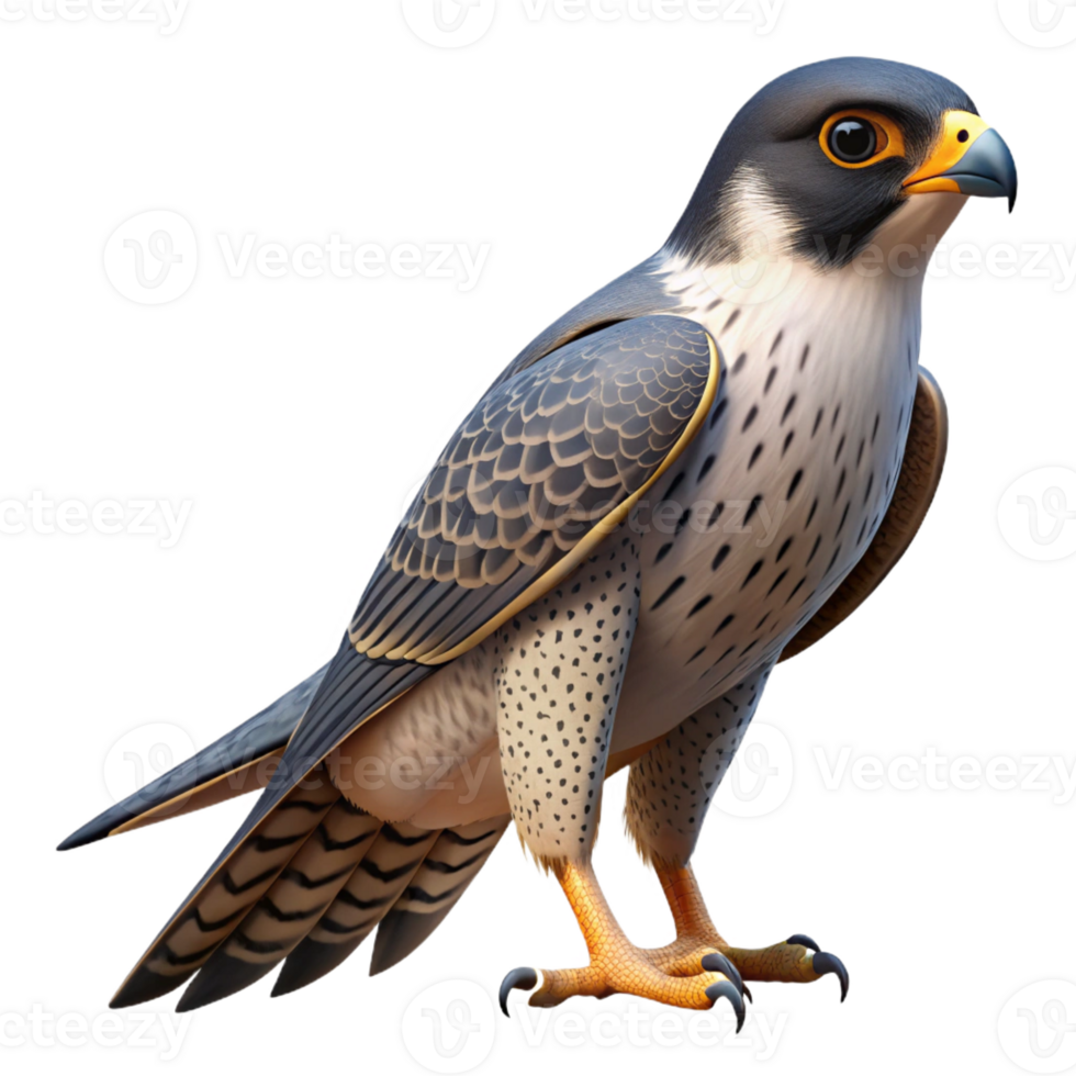 stunning modern A soaring peregrine falcon genuine png