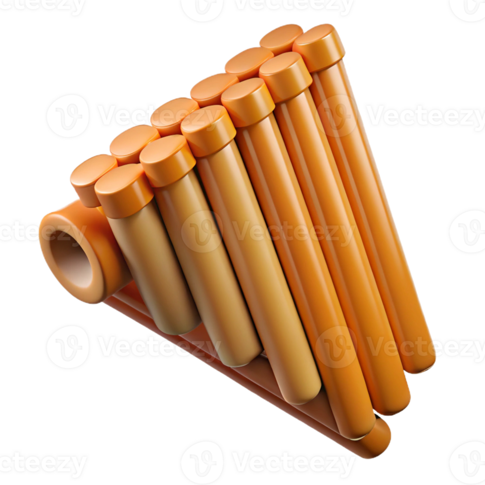 vibrant abstract A set of panpipes high quality png