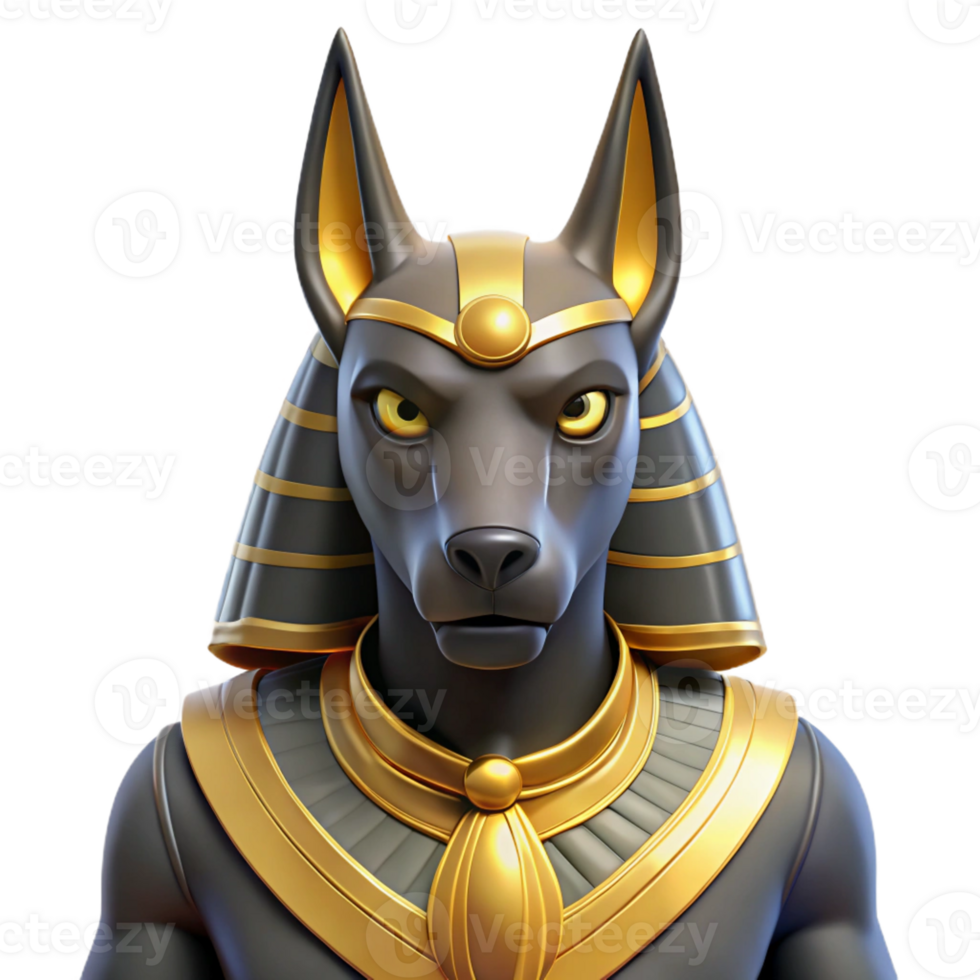 elegant modern Anubis, Egyptian god of the dead high quality png