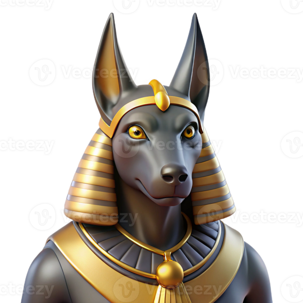 serene creative Anubis, Egyptian god of the dead high resolution png