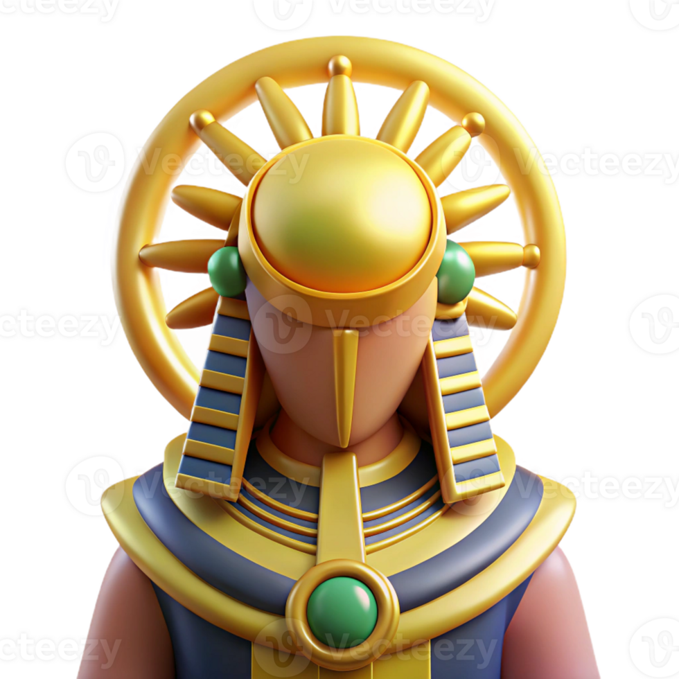 wonderful vintage Ra, Egyptian sun god premium png