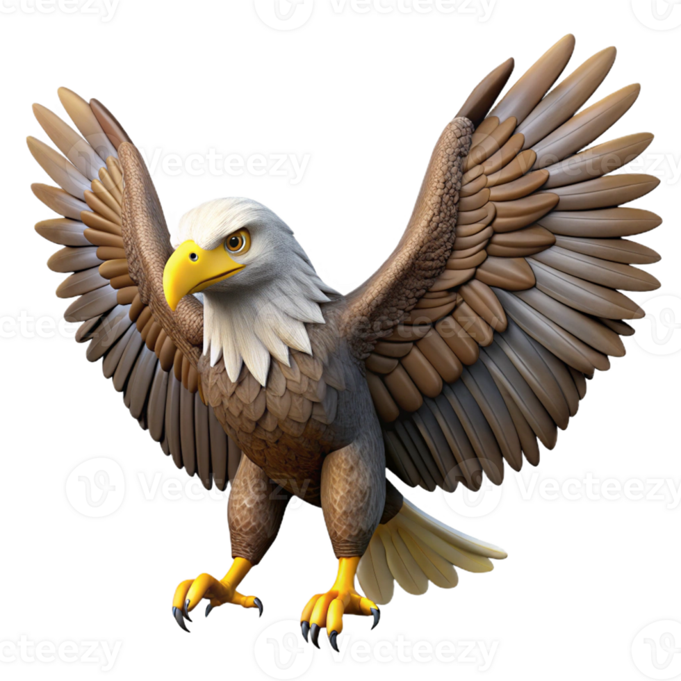 magnificent rustic A majestic bald eagle with spread wings exclusive png