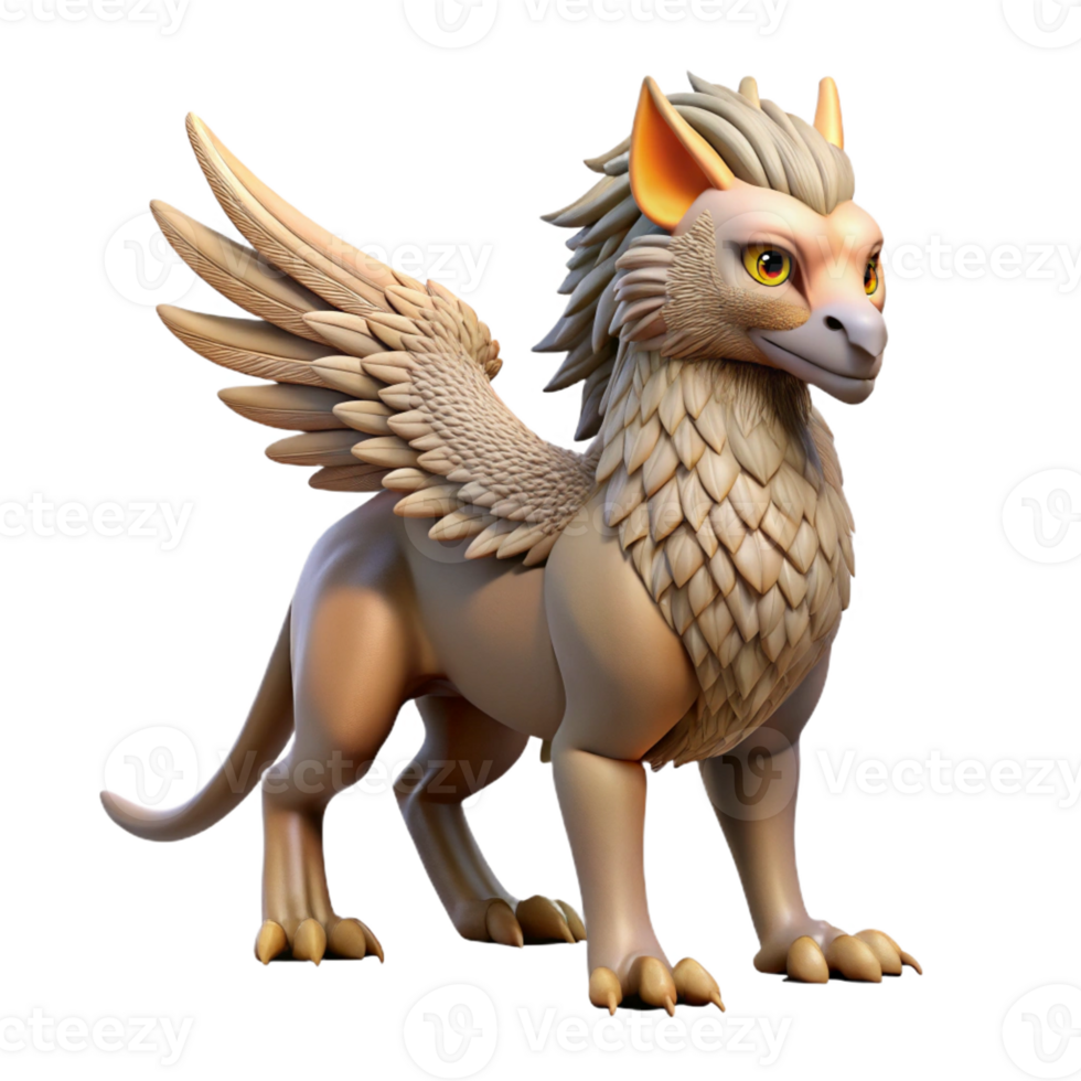 impressive abstract Griffin, mythical creature, eagle and lion hybrid, high resolution png