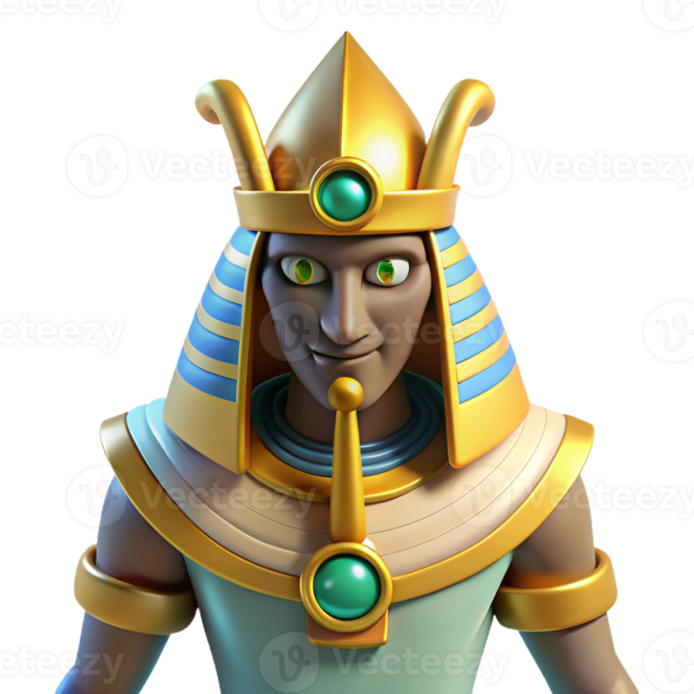 serene creative Osiris, Egyptian god of the underworld, high resolution png