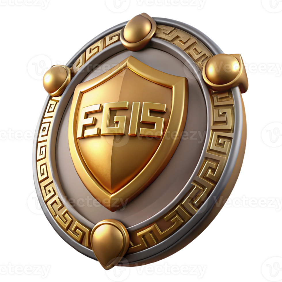magnificent rustic Aegis, shield of Zeus and Athena, exclusive png