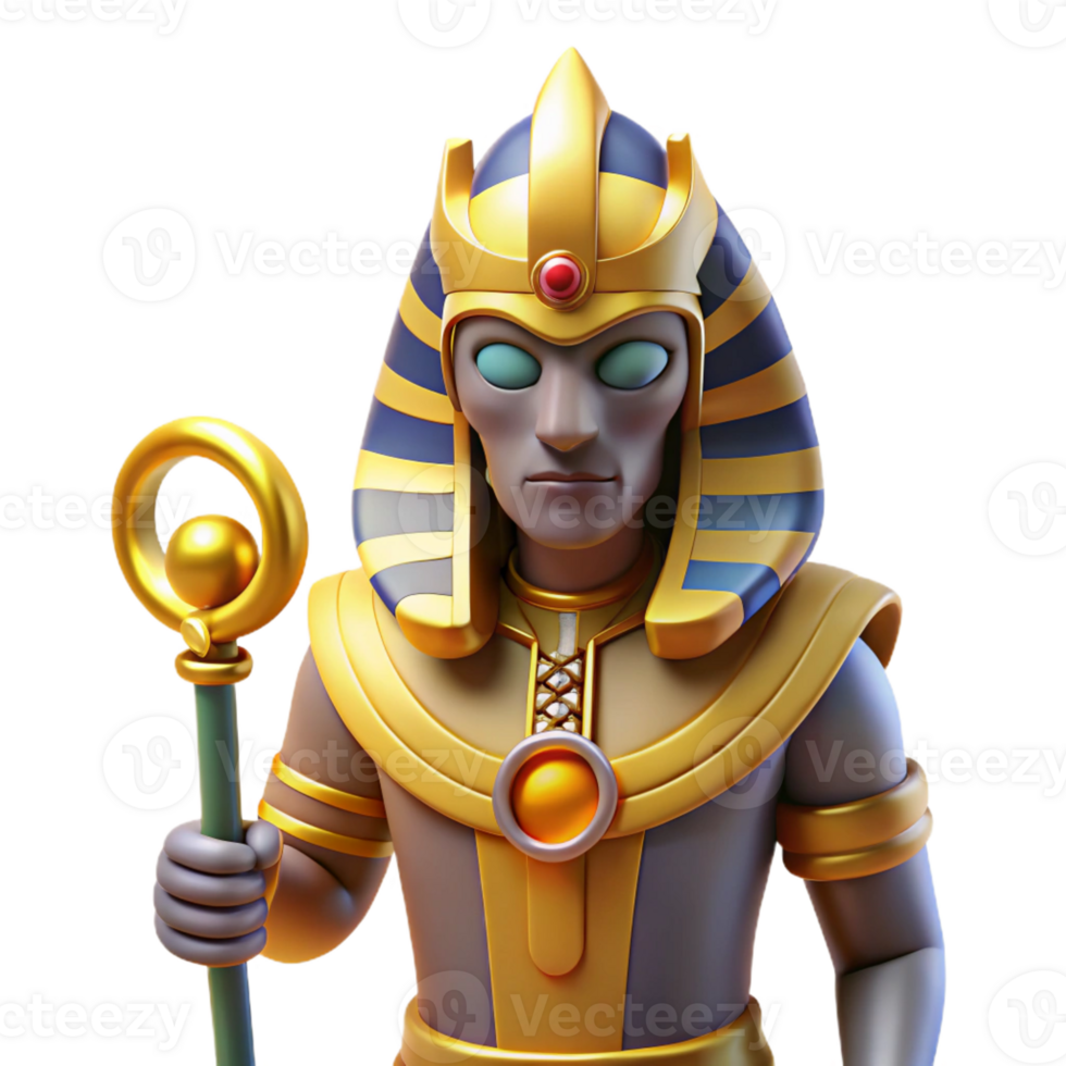 wonderful creative Osiris, Egyptian god of the underworld, 4K png
