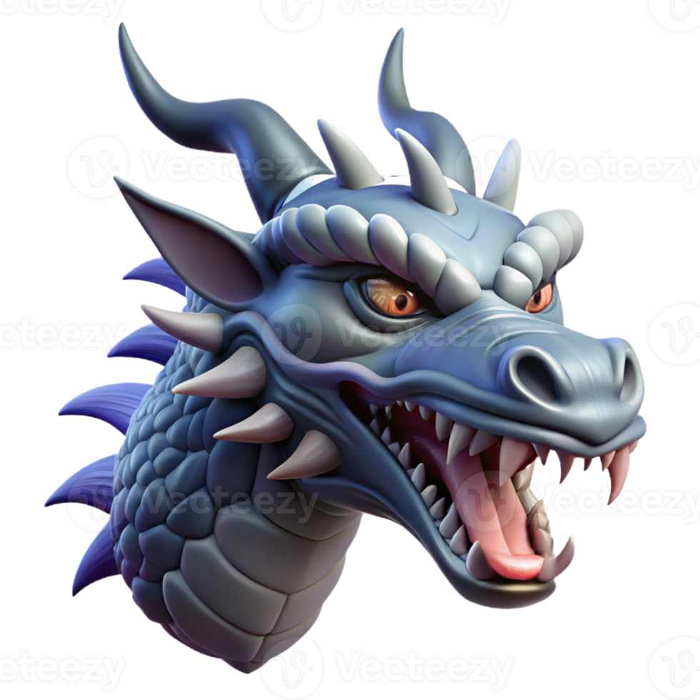 stunning minimalist A fierce dragon head, scales shimmering, sharp teeth, smoke curling from nostrils original png