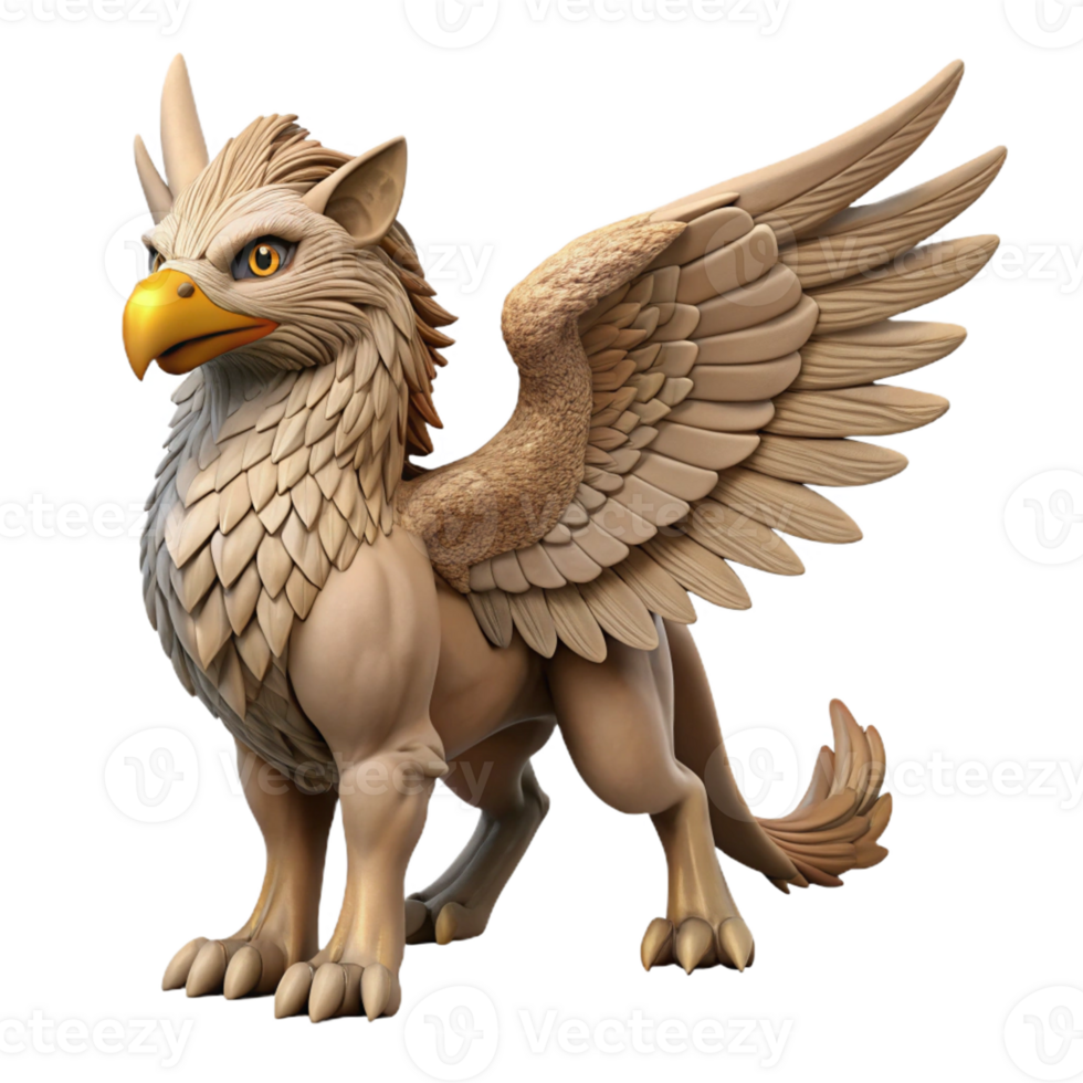 stunning traditional A majestic griffin, wings outstretched, detailed feathers, sharp talons high resolution png