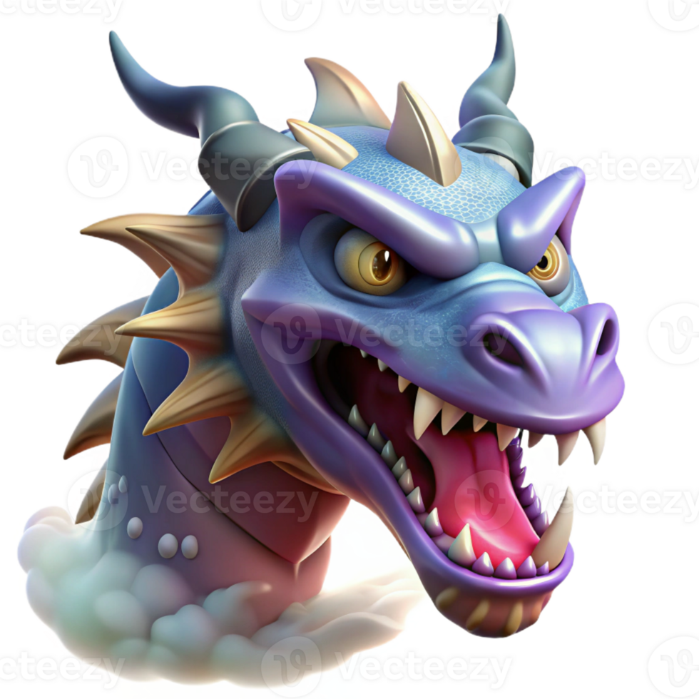 stunning abstract A fierce dragon head, scales shimmering, sharp teeth, smoke curling from nostrils high resolution png