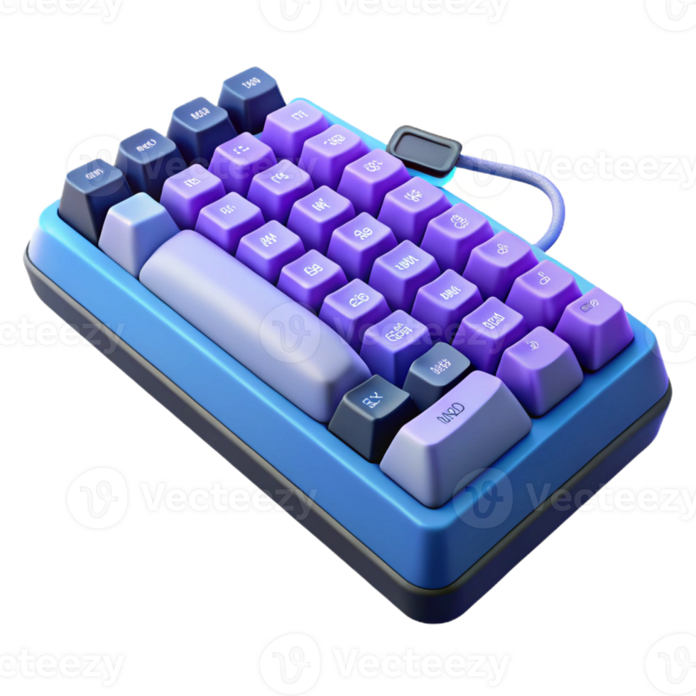 elegant modern Gaming keyboard with mechanical keys high resolution png