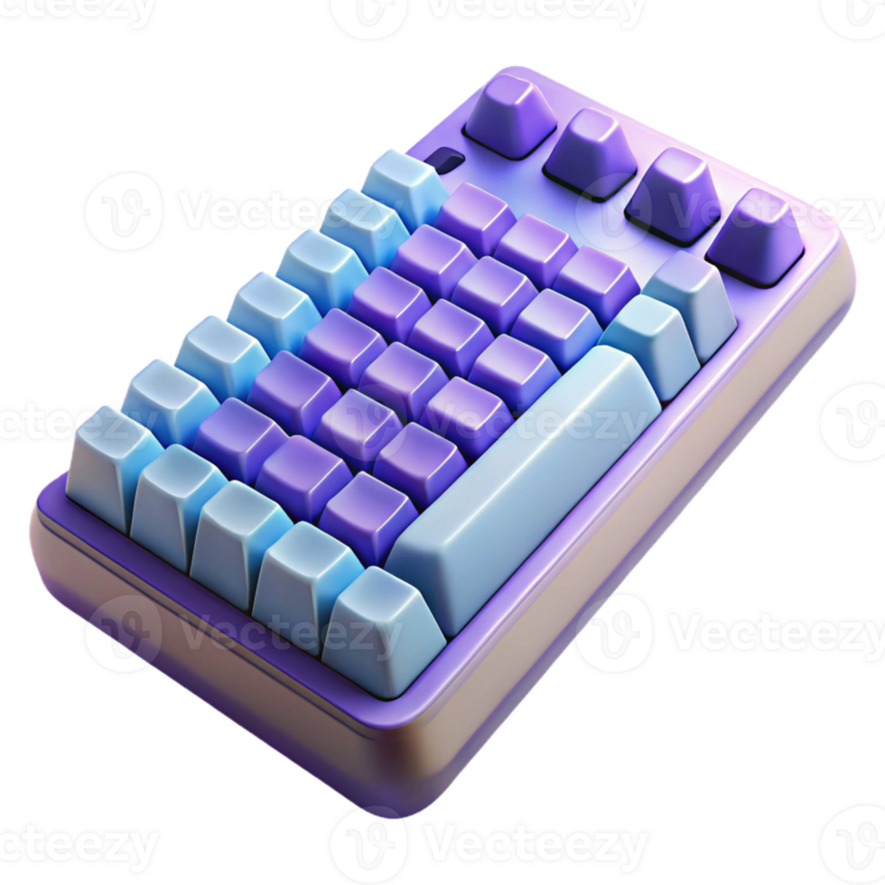 beautiful minimalist Gaming keyboard with mechanical keys authentic png