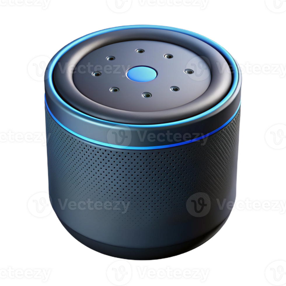 magnificent classic Smart speaker with touch controls detailed png
