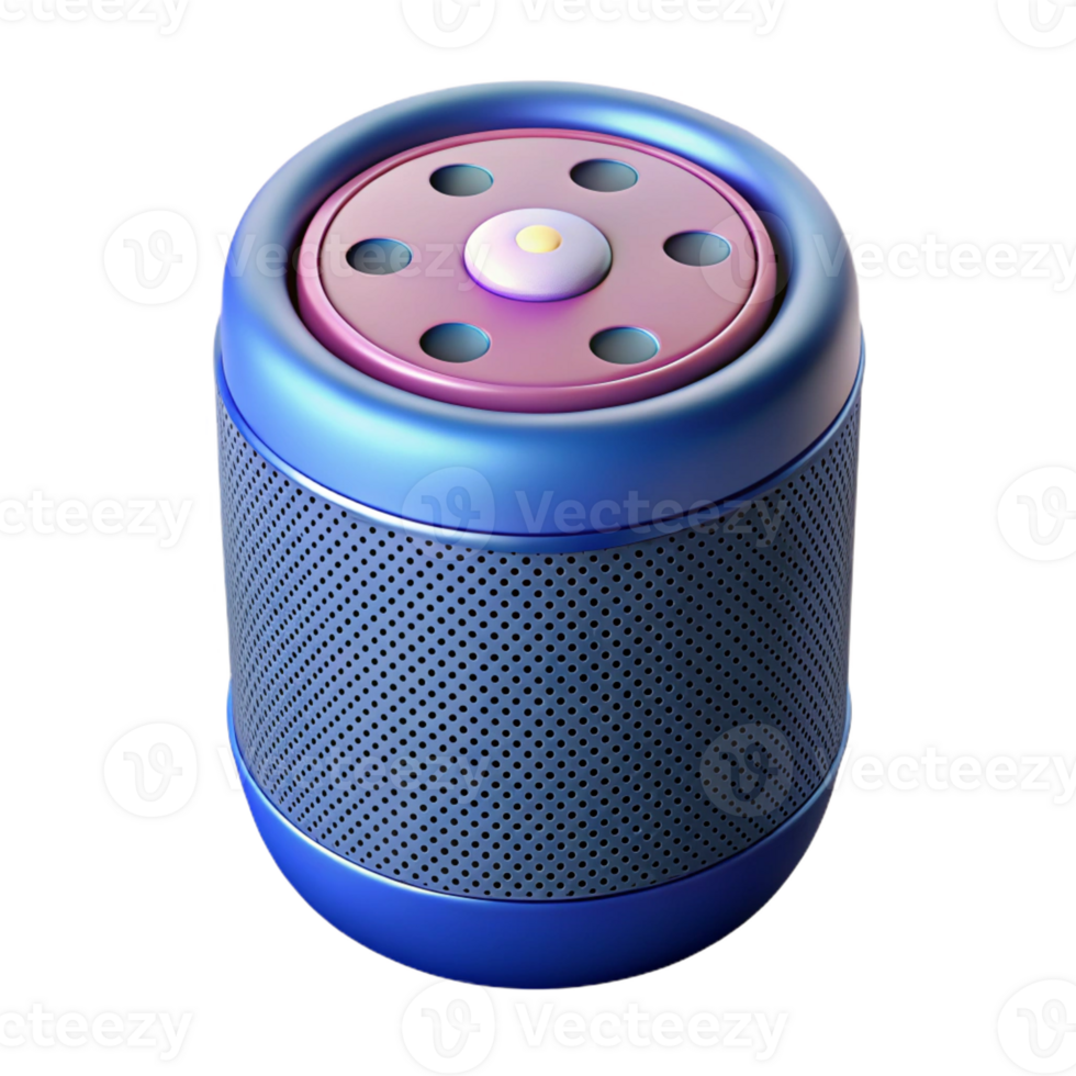 serene creative Smart speaker with voice assistant activated 4K png
