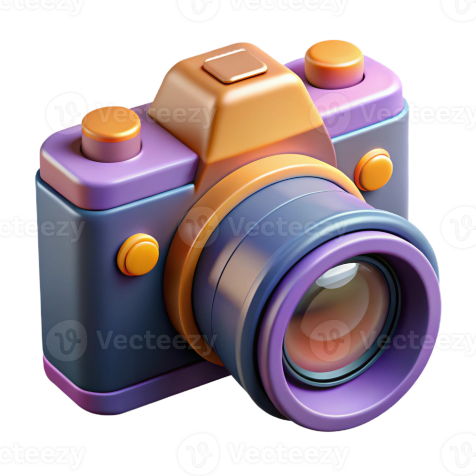 elegant classic Digital camera with telephoto lens high resolution png