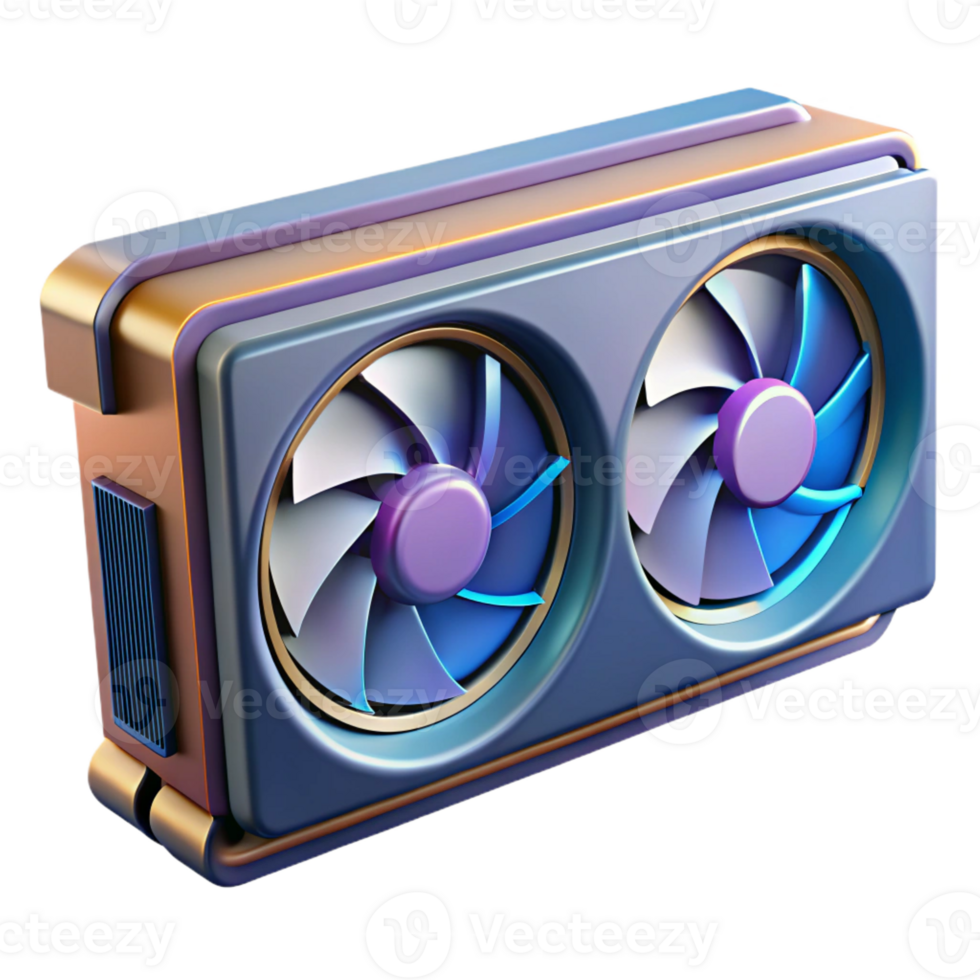 elegant artistic Graphics card, gaming performance premium png