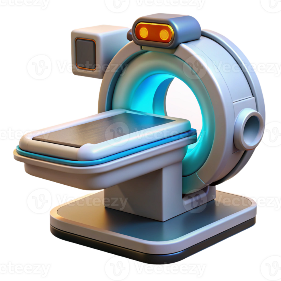 extraordinary artistic Advanced medical scanner with digital display original png