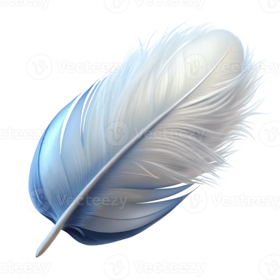 extraordinary creative Single feather white and fluffy high resolution png