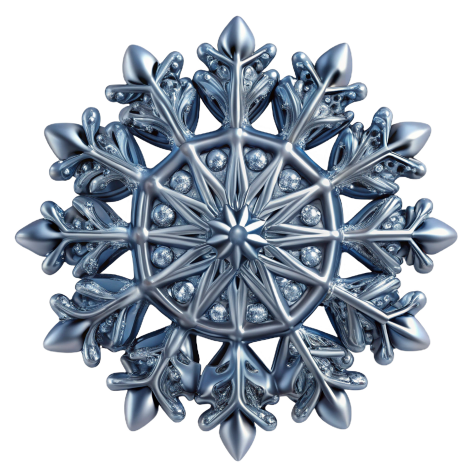 serene vintage Large snowflake intricate design authentic png
