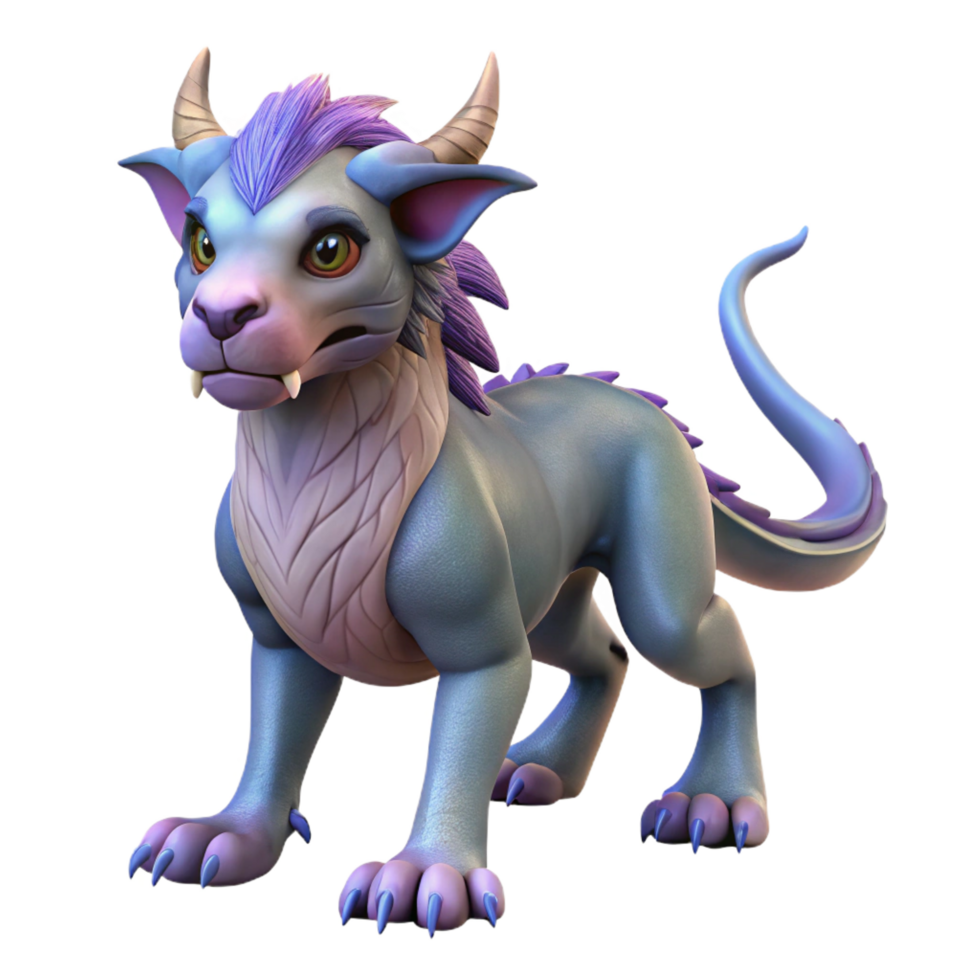 elegant minimalist Fantasy creature, chimera, original png
