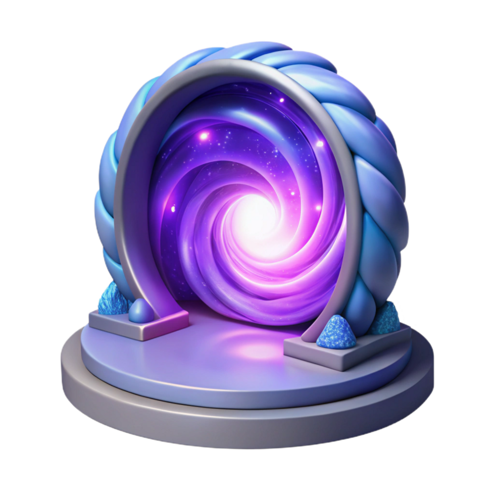 elegant abstract Magic portal, swirling energy, exclusive png