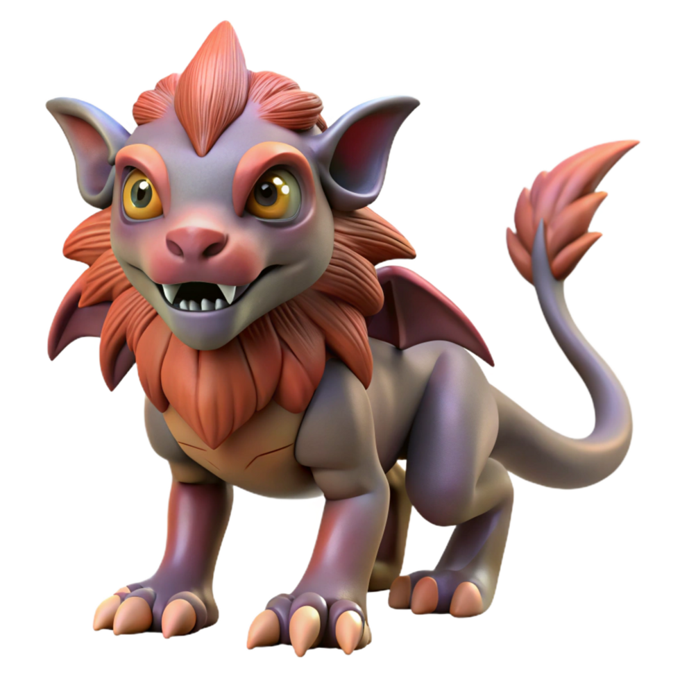 elegant traditional Fantasy creature, chimera, premium png
