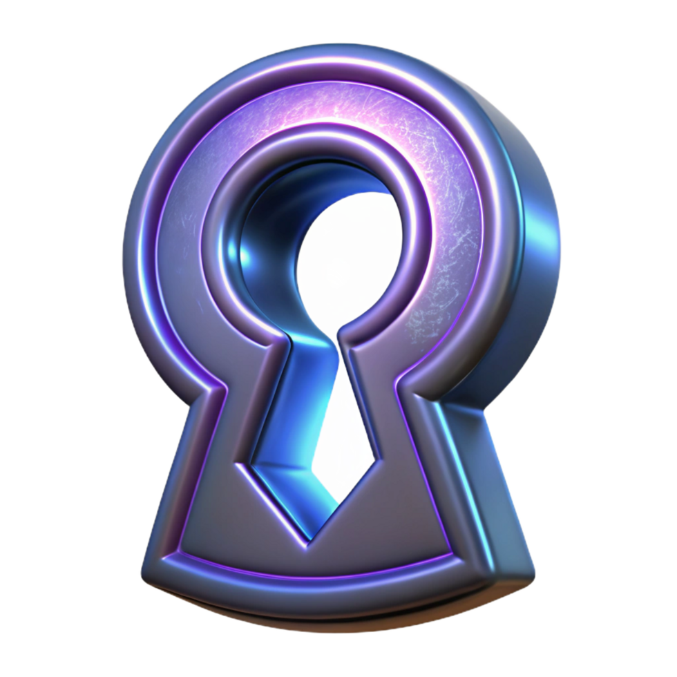 serene artistic Keyhole, intricate design, glowing, high resolution png