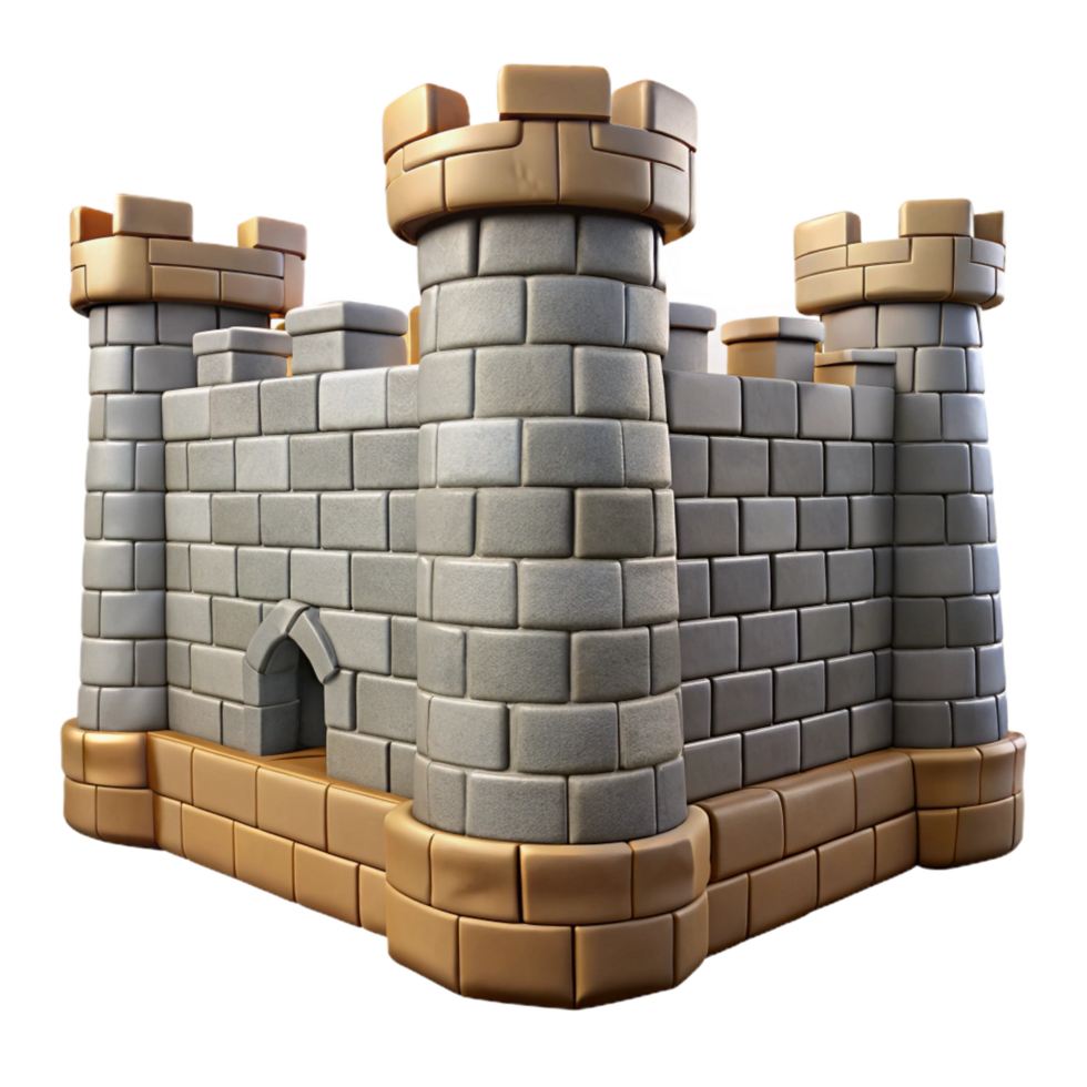 elegant classic Medieval castle stone wall texture, original png