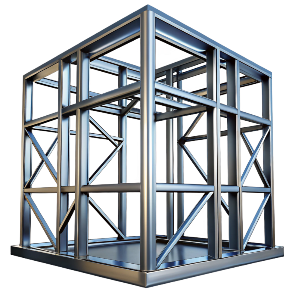 extraordinary traditional Steel skyscraper frame structural element, original png