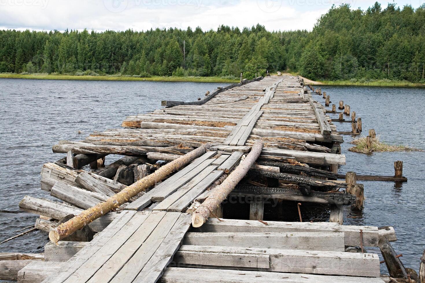 Broken bridge in Karelia 4 photo