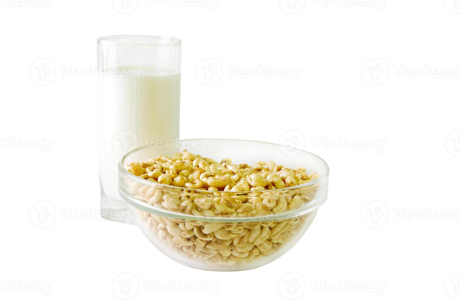 Light breakfast over white photo