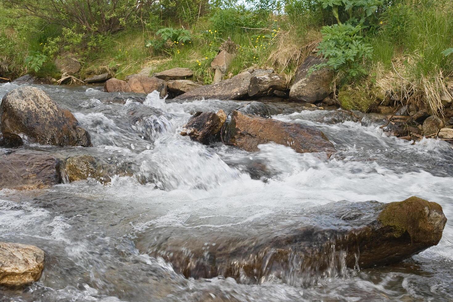 Mountain river landscape photo