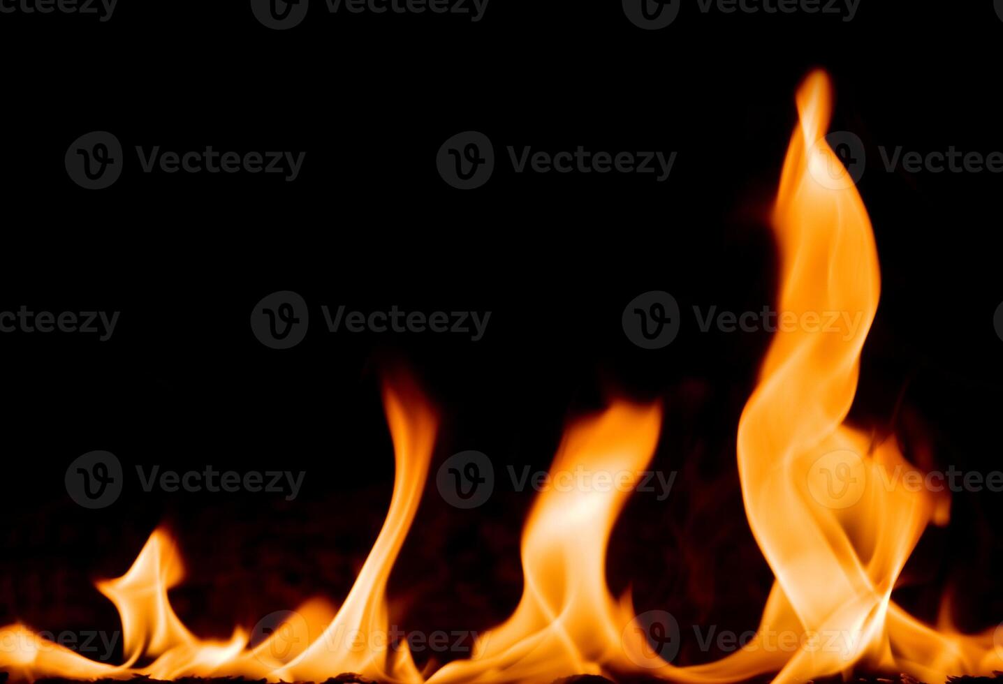 Fire over black photo
