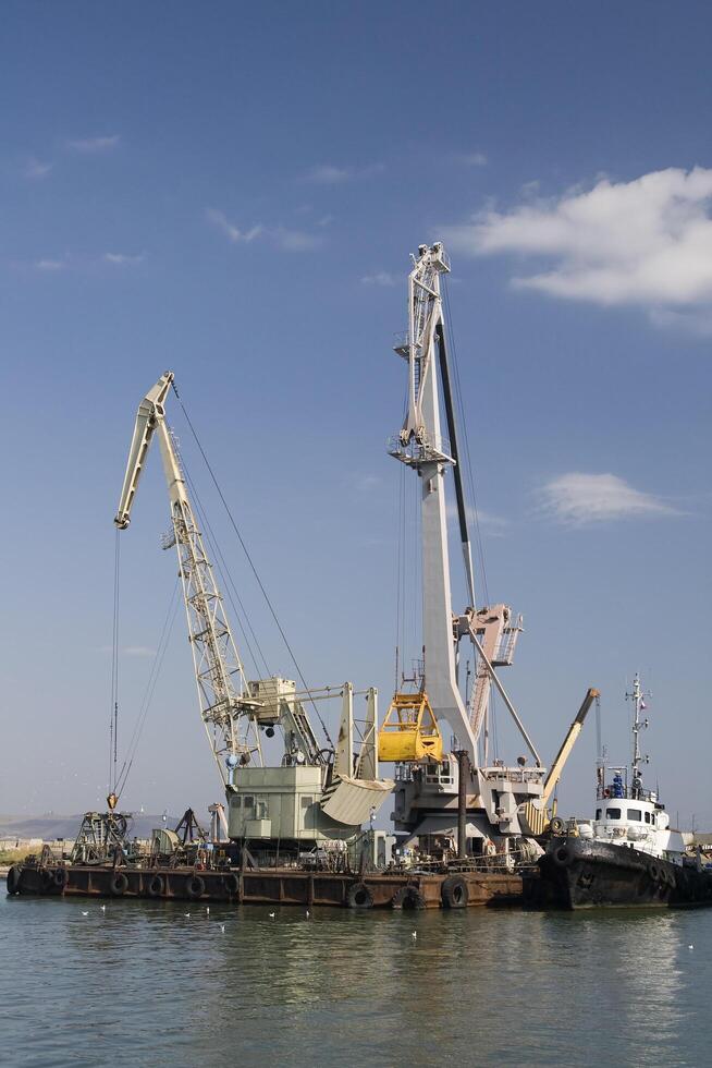 Cranes in a port photo