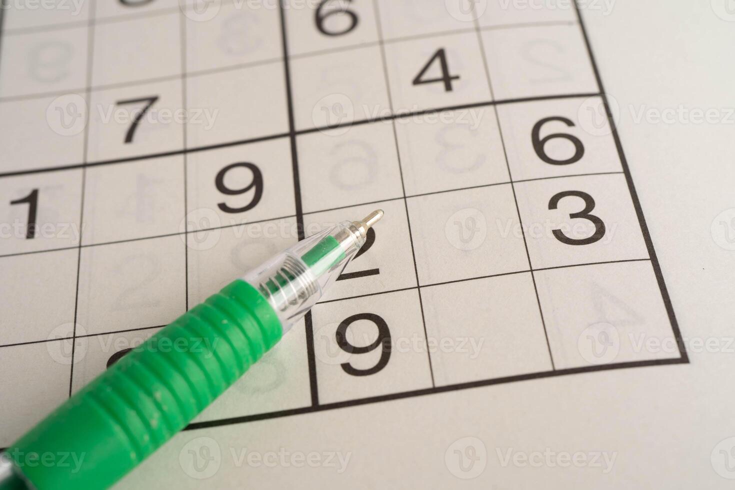 Puzzle, game to play for keep you brain younger for developing Alzheimer disease in senior p photo