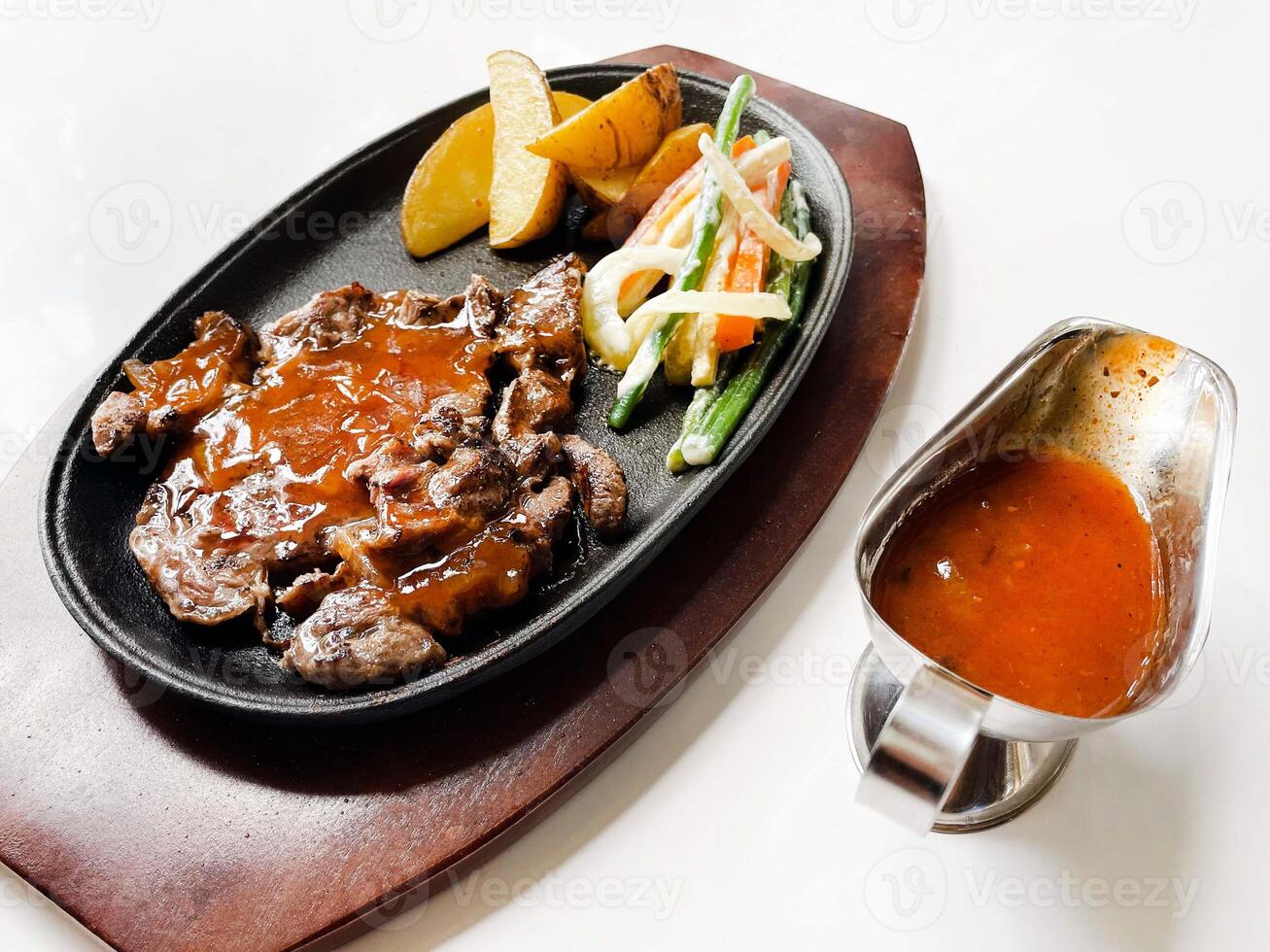 Ribeye steak mushroom sauce photo
