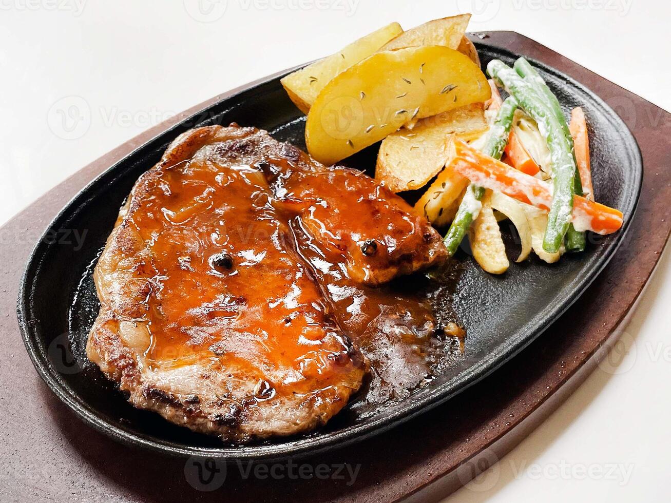 Sirloin steak with barbeque photo