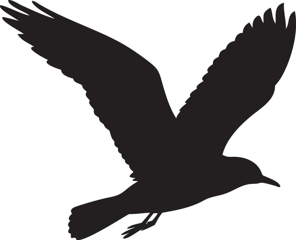 Silhouettes of wild birds in flight vector
