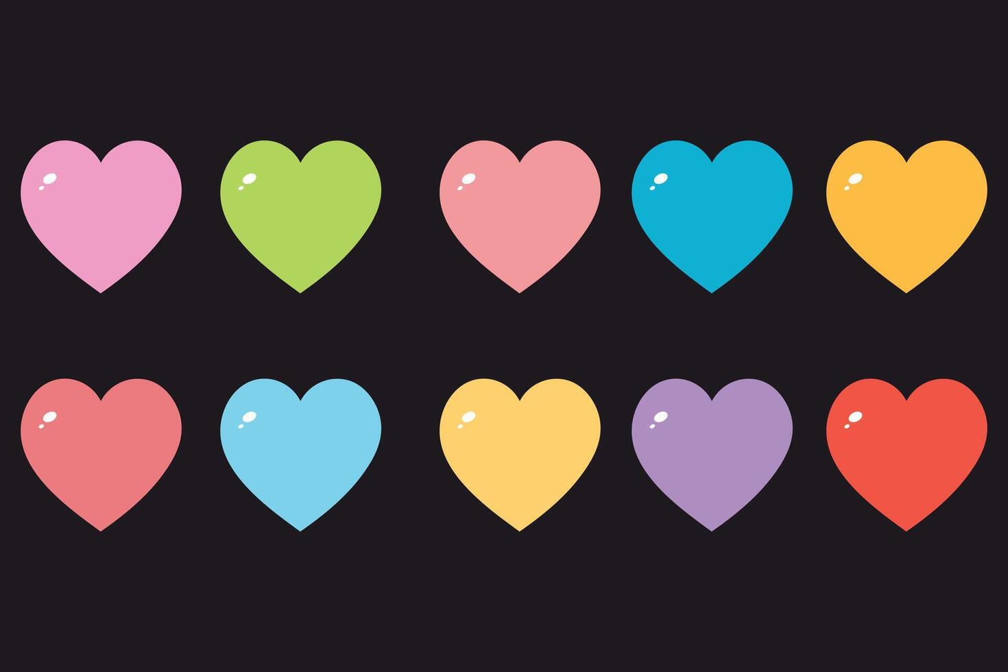 Love Heart Shape Collection for Graphics vector