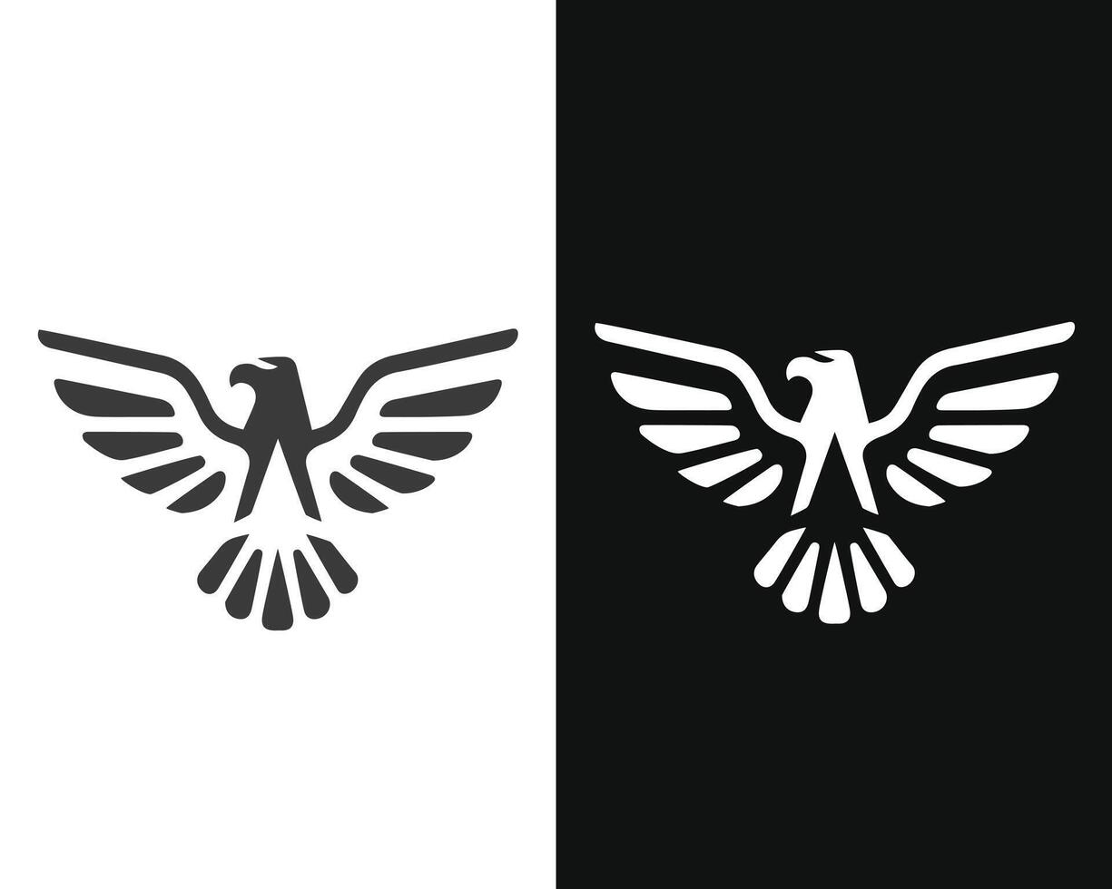 Powerful Eagle Illustration with Fierce Gaze and Detailed Wings vector