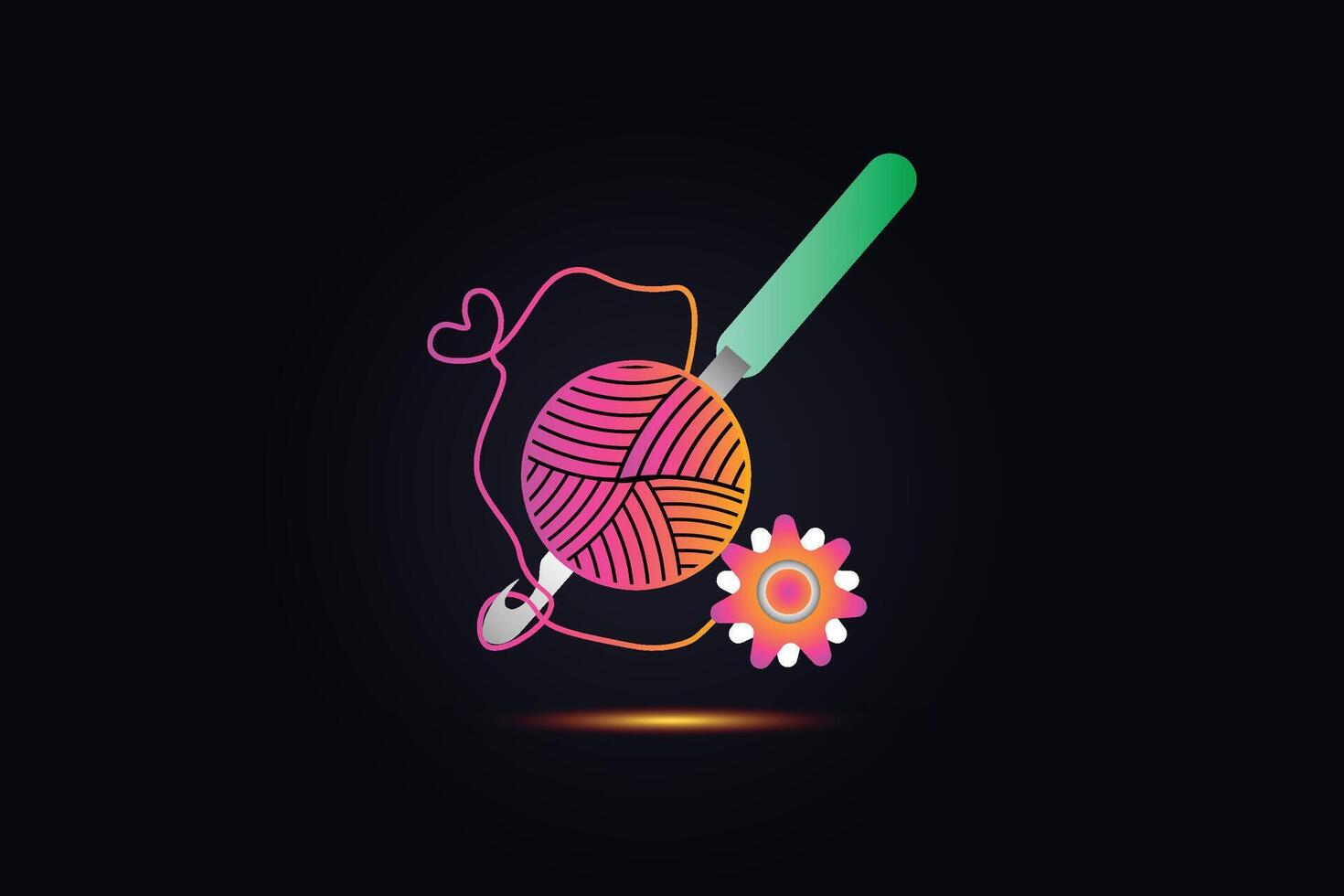 Crochet Essentials Yarn Hook and Crafting Delights. vector