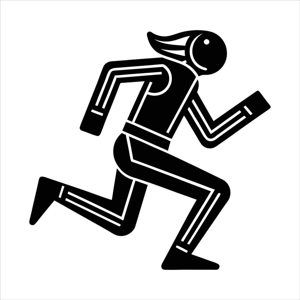 Minimal Running Logo vector