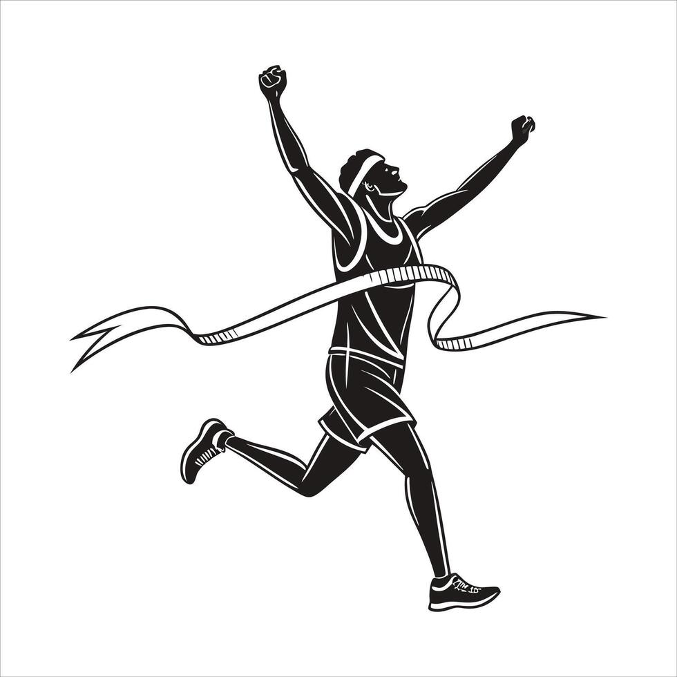 Illustration Finish Line vector