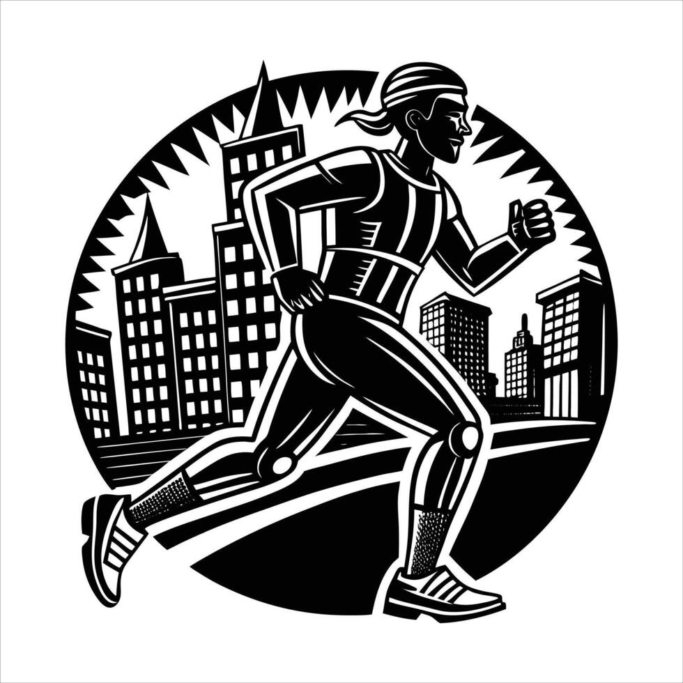 Running sports man vector