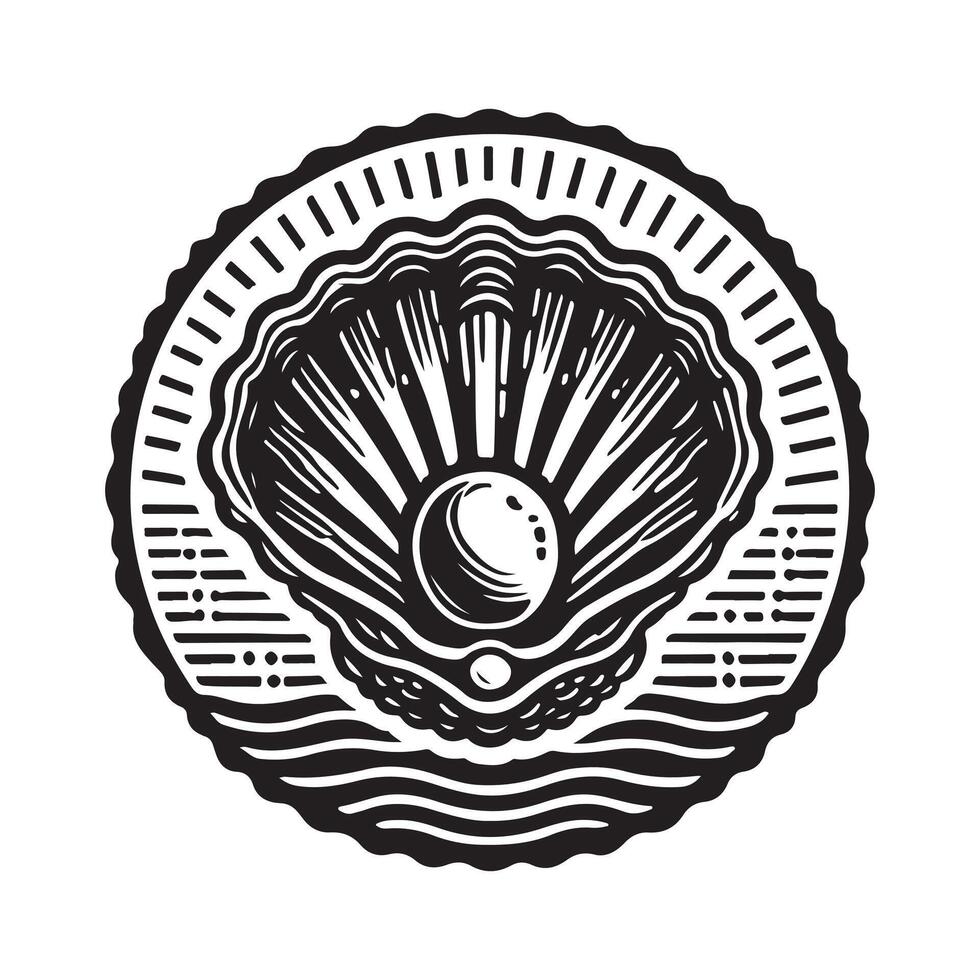Oyster Silhouette for Marketing Materials vector